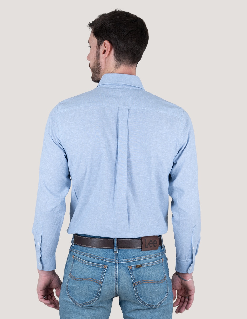 Camisa casual manga larga para hombre 3