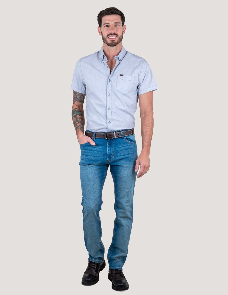 Camisa casual de algodón manga corta para hombre 4