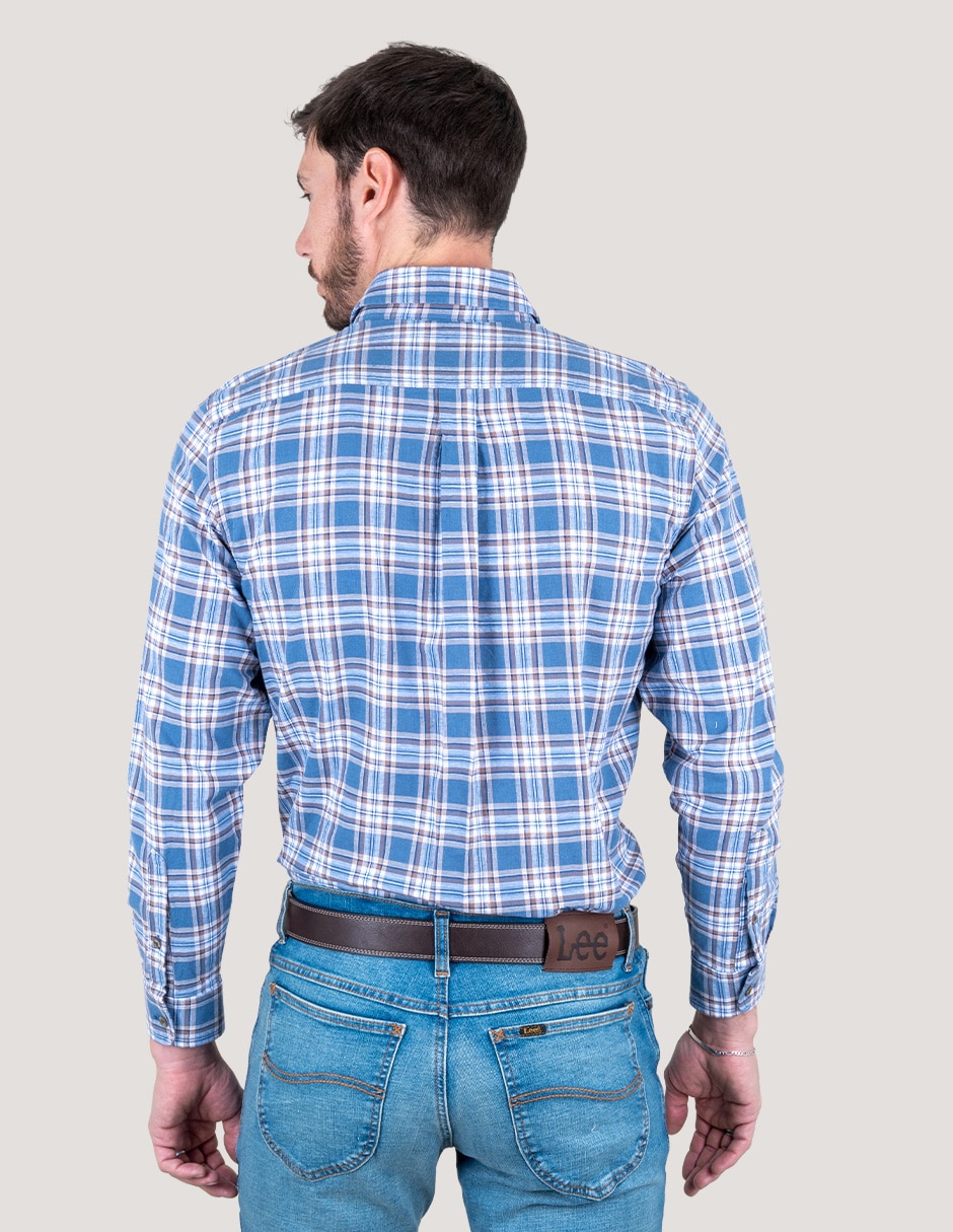 Camisa casual manga larga para hombre 3