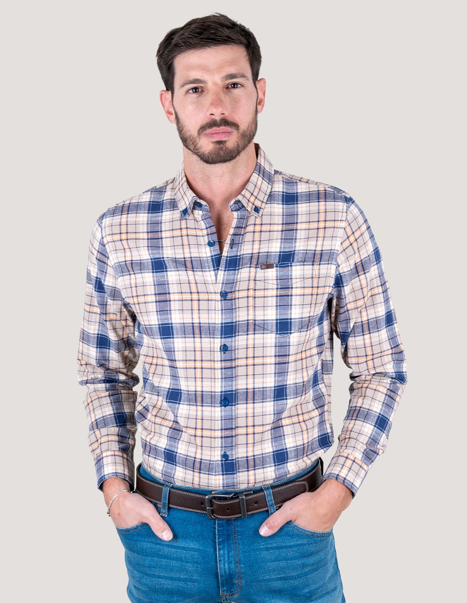 Camisa casual de lino manga larga para hombre Camisa casual de lino manga larga para hombre